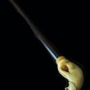 IVORY LION CANE c.1900-1910 FIGURAL/ROSEWOOD