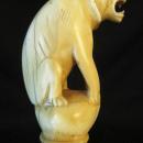 IVORY LION CANE c.1900-1910 FIGURAL/ROSEWOOD