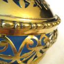 19thC FRENCH OPALINE GLASS JAR/GILT METAL SURROUND/EAGLE FINIAL