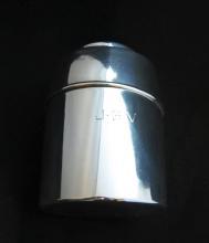 SILVER CIGARETTE JAR EX ESTATE OF PACKARD MOTORS EXEC JESSE G. VINCENT/AUTOMOTIVE MEMORABILIA