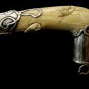 Carved Ivory & Sterling Bug Walking Stick