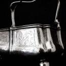 1860 Basket with Handle from Russia, Sterling Silver
