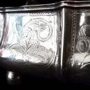 1860 Basket with Handle from Russia, Sterling Silver
