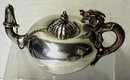 c. 1880 AESTHETIC PERIOD STERLING SILVER/BRONZE CIGAR LIGHTER/GORHAM/DRAGON HANDLE