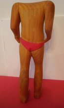 SULTON ROGERS CARVING/SOUTHERN FOLK OUTSIDER ART/HEADLESS MAN/PINE