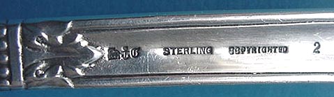 CLUNY Gorham Co large soup ladle sterling ornate floral