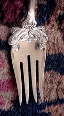 IRIS Durgin FISH FORKS sterling (6)