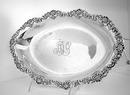 Bread Tray Tiffany scroll flowers shell border