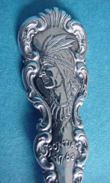 Souvenir Indian Spoon Pontiac 1763 Detroit