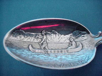 Souvenir Indian Spoon Pontiac 1763 Detroit
