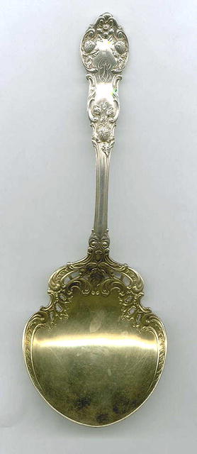 Strawberry Gorham sterling Berry spoon H series