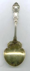 Strawberry Gorham sterling Berry spoon H series