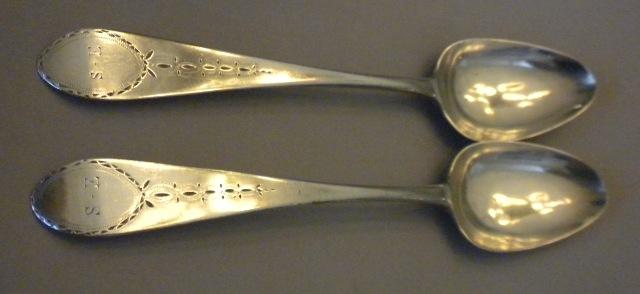 Paul Revere Tablespoons Coin silver pair
