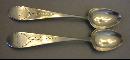 Paul Revere Tablespoons Coin silver pair