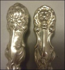 Lion Frank Smith Steak Carving set Sterling Silver