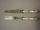 Lion Frank Smith Steak Carving set Sterling Silver