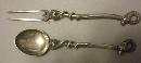 Figural Snake Fork & Spoon Sterling Silver