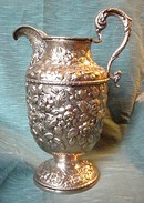 Repousse S. Kirk & Son Water Pitcher 11 oz. Silver