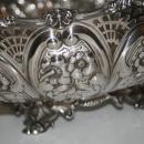 Centerpiece Bowl Sterling circa 1891 pierced with flowers and leaves