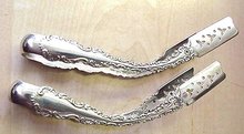 Louis XV Whiting Individual Asparagus tongs pair sterling