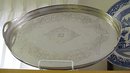 Galleried Tray silverplated Large silver