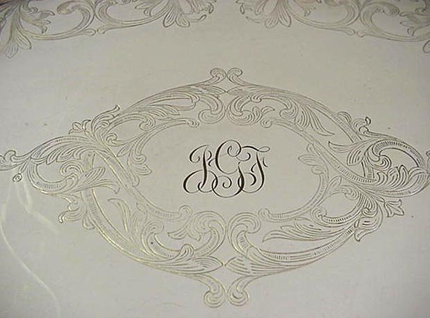 Galleried Tray silverplated Large silver