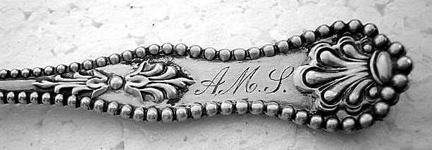 Charles II Lettuce Fork D & H Sterling silver