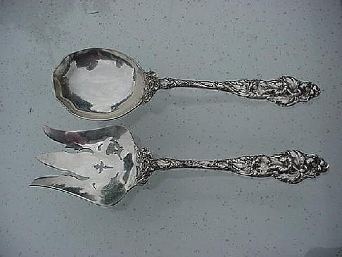 Le Six Fleurs Salad Set Reed & Barton OLD