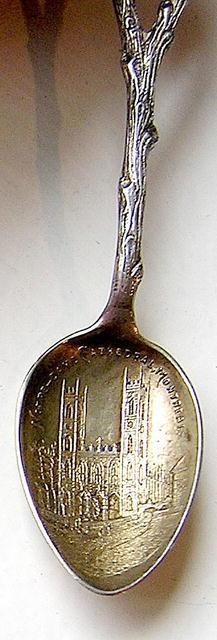 Montreal Souvenir twig handle Sterling Silver Notre Dame Cathedral