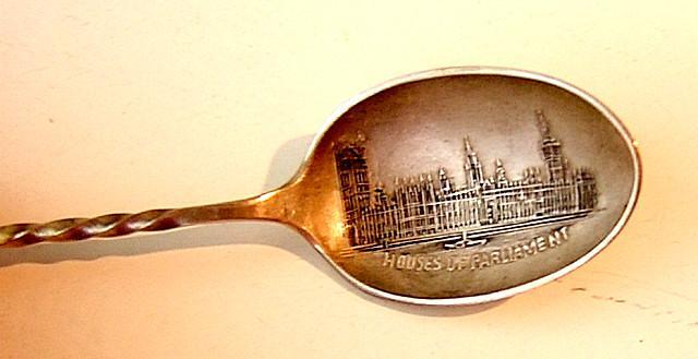 London Souvenir Spoon House of Parliament Sterling Silver