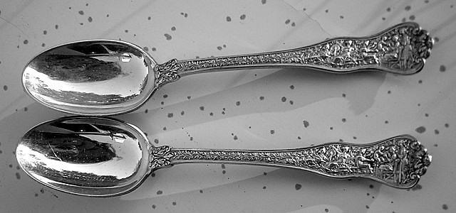Tiffany Olympian 2 Oval Soup spoons Sterling