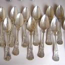 R & W Wilson Kings 12 teaspoons Sterling Silver