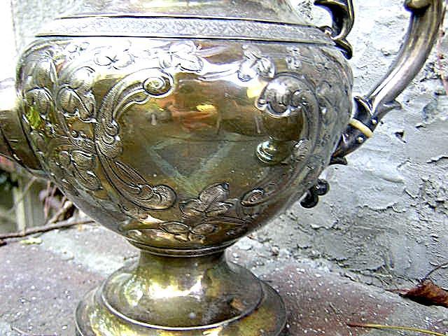 Ball Tompkins & Black Teapot Creamer & Sugar and Waste Bowl Coin Silver