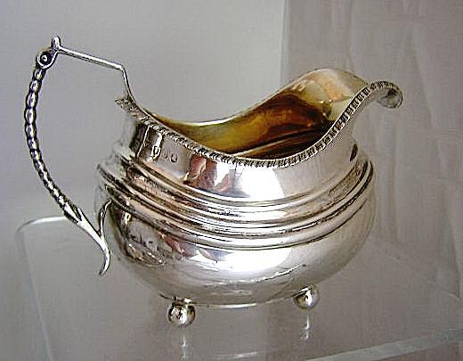 Wm Brown Creamer London 1777-78 Sterling Silver