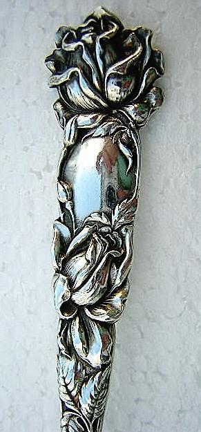 Bridal Rose Pie Server Alvin Sterling Silver