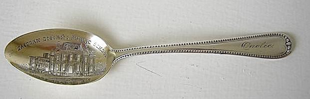 souvenir spoon East Orange NJ Eastern District Public School Gorham Newcastle Sterling Silver