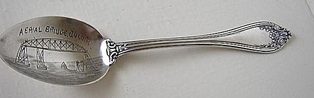 Souvenir spoon Aerial Bridge Duluth MN Sterling Silver