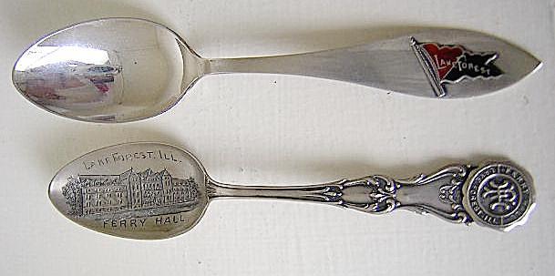 Lake Forest ILL Ferry Hall Souvenir Spoons