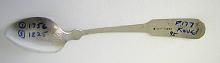WmW White New York NY Coin silver teaspoon 1827- 1841