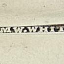 WmW White New York NY Coin silver teaspoon 1827- 1841