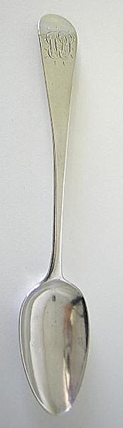 London 1835 Oval dessert Spoon Sterling Silver