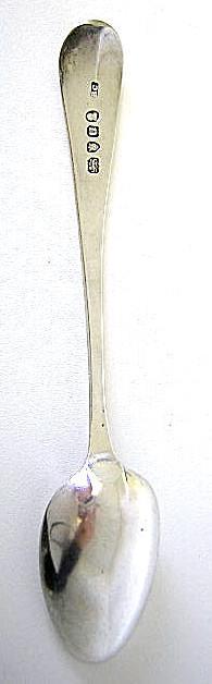 London 1835 Oval dessert Spoon Sterling Silver