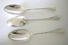 London 1894-95 Tablespoons 3 GMJ heavy sterling
