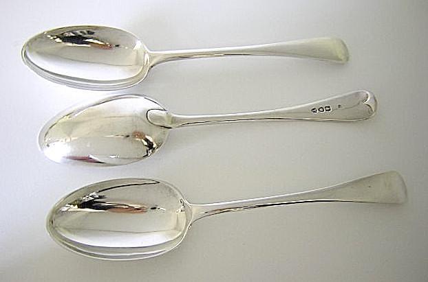 London 1894-95 Tablespoons 3 GMJ heavy sterling