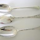 London 1894-95 Tablespoons 3 GMJ heavy sterling