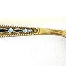 Russian enamel wirework demitasse spoon gold