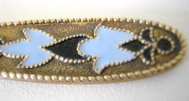 Russian enamel wirework demitasse spoon gold