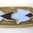 Russian enamel wirework demitasse spoon gold