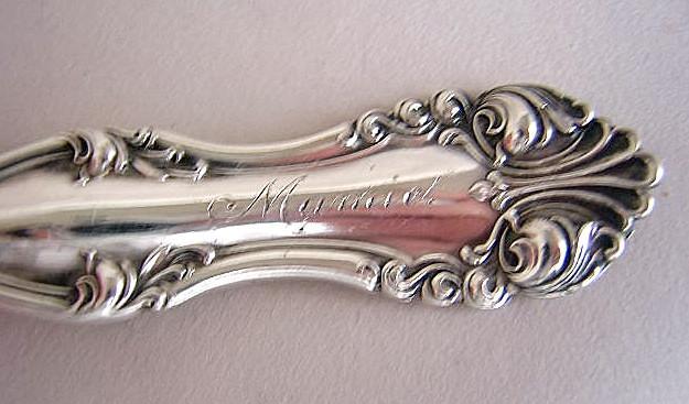 George VI Lettuce fork Frank Smith Sterling Silver Mamie