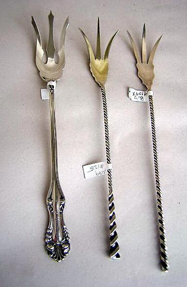 #128 Lettuce fork Towle Sterling Silver Twist